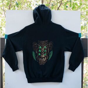 H.P. Lovecraft Film Festival Cthulhu Con Celtic Zip Up Sweatshirt Black Size M